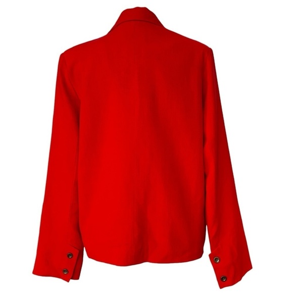 NEW Chaser Brand Women's Santanaa Linen-blend Blazer in Flame Red Size Small - Picture 8 of 13